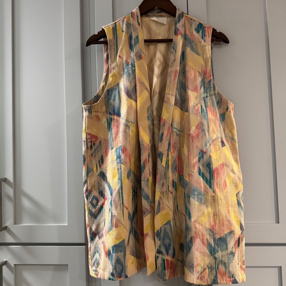 Styles de Santa Fe Jackets & Blazers - Vintage Styles de Santa Fe Bohemian Abstract Aztec Geometric Vest Women's XL